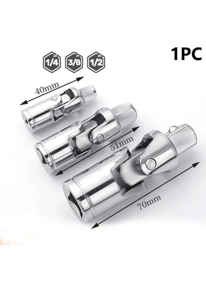 1 4 Inç 1 Adet Evrensel Ortak Seti Cırcır Uzatma Çubuğu Soket Döner Cırcır Aracı Anahtarı Soket Adaptörü Aracı Parçaları 1/4 ''3/8'' 1/2'' (Yurt Dışından)
