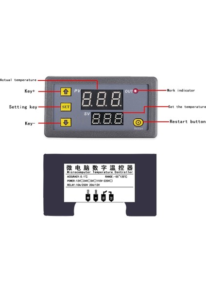 DC24V W3230 Mini Dijital Sıcaklık Kontrol Cihazı 12V 24V 220V Termostat Regülatörü Isıtma Soğutma Kontrolü Termoregülatör Sensörü ile (Yurt Dışından) modelleri