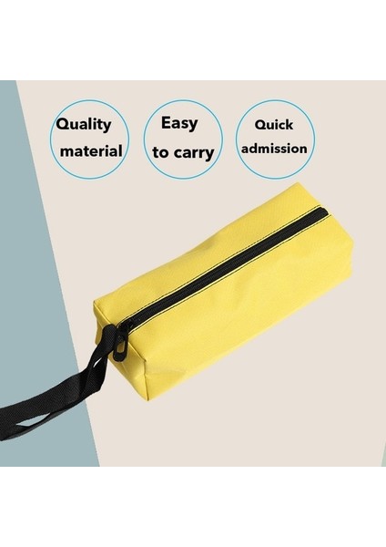 Sarı S-250X85X70MM 1 Adet El Alet Çantası Küçük Vidalar Çivi Matkap Ucu Metal Parçalar Alet Çantası Su Geçirmez Kanvas Alet Çantası Organizatör (Yurt Dışından)