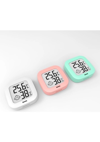 Pembe Mini Termometre Kapalı Dış Mekan LCD Dijital Sıcaklık Odası Higrometre Ölçer Sensörü Nem Ölçer Sıcaklık Aracı Htc-1 Htc-2 (Yurt Dışından)