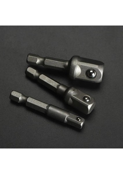 Uzun 3 Adet/takım 1/4 "3/8" 1/2" Altıgen Anahtar Kol Uzatma Çubuğu Hex Elektrikli Matkap Ucu Sürücü Soket Uçları Seti Elektrikli Tornavida Uçları (Yurt Dışından)