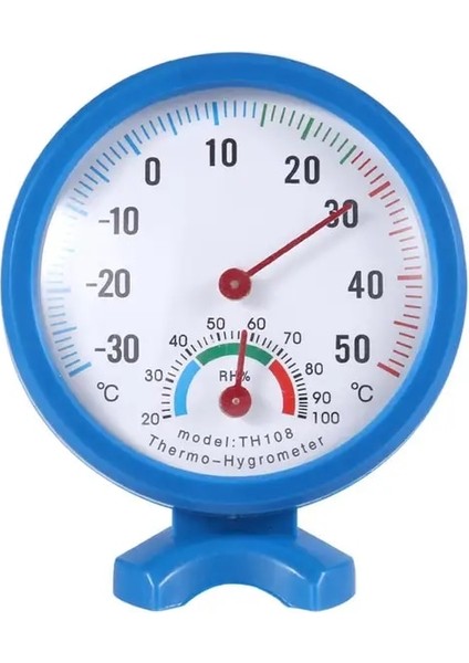 Mavi Mini Termometre Higrometre Çan Şeklinde LCD Dijital Ölçeği Ev Ofis Duvar Promosyon Montaj Iç Mekan Sıcaklık Ölçme Araçları (Yurt Dışından)