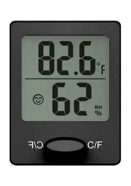 Siyah Mini Dijital Termometre Higrometre Bebek Odası Sıcaklık Nem Elektronik Metre Sensörü Ölçer Hava Istasyonu Ev Kapalı Için (Yurt Dışından)