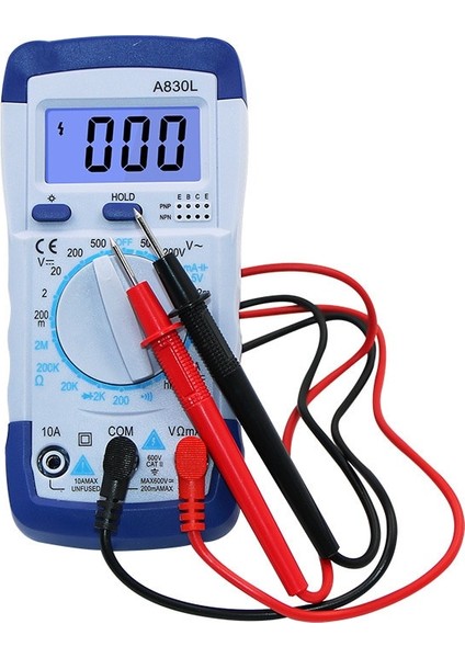 830B Siyah El A830L LCD Dijital Multimetre Ac Dc Gerilim Diyot Frekans Multitester Akım Test Cihazı DT830B Dijital Multimetre (Yurt Dışından)