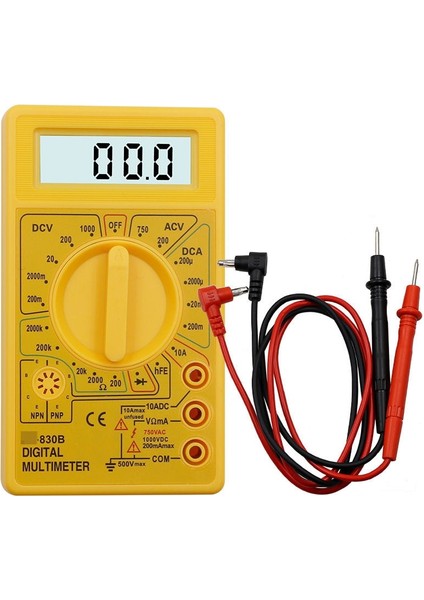 830B Siyah El A830L LCD Dijital Multimetre Ac Dc Gerilim Diyot Frekans Multitester Akım Test Cihazı DT830B Dijital Multimetre (Yurt Dışından)
