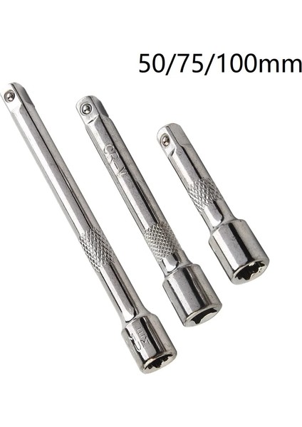100MM 1/4 Inç Krom Çelik Uzatma Çubuğu Cırcır Lokma Anahtar Adaptörü 50/75/100 mm El Tamir Araçları Aksesuarları (Yurt Dışından)