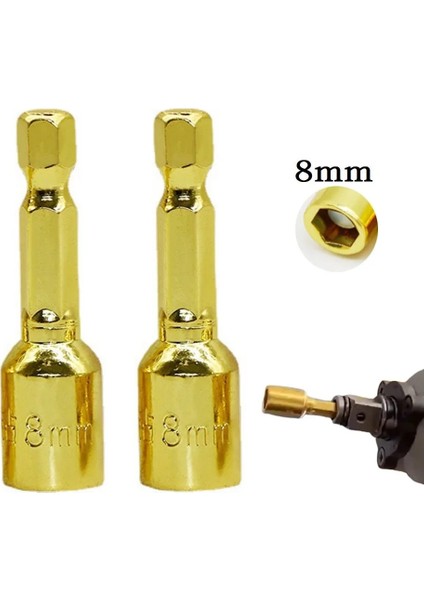 2 Adet 8mm Manyetik Somun Tornavida Soket Bit El Matkabı 1/4 Inç Hex Shank Sürücü Adaptörü Elektrikli Tornavidalar El Aletleri (Yurt Dışından) fiyatları