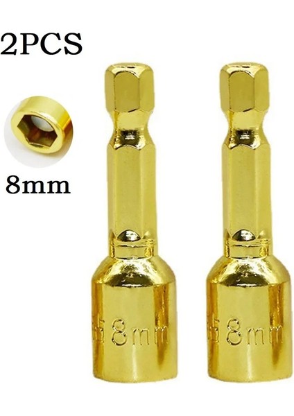 2 Adet 8mm Manyetik Somun Tornavida Soket Bit El Matkabı 1/4 Inç Hex Shank Sürücü Adaptörü Elektrikli Tornavidalar El Aletleri (Yurt Dışından) modelleri