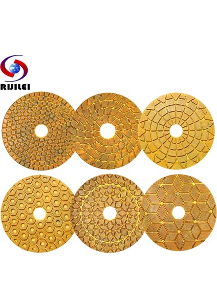 No 4 400,1 Adet 4 Inç Rıjıleı 4 Inç Süper Elmas Parlatma Pedi 100MM Bakır Metal Bond Mermer Granit Taş Için Islak Parlatma Pedi Hızlı Taşlama (Yurt Dışından)