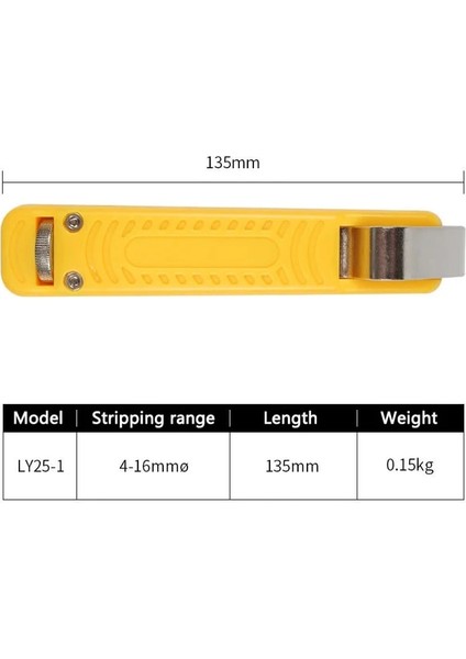 LY25-1 Kablo Sıyırma Telleri ve Yalıtım Katmanı Şeridi Çıkarma Kaplama Bıçağı Striptizci Tel Koaksiyel Mini Alet Peel Pvc LY25-1 (Yurt Dışından)