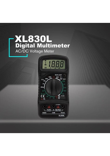XL830 Mini Dijital Hassas Ölçü Multimetre 1999 Sayımlar Ac/dc Gerilim Akım Direnç Frekans Test Cihazı True Rms Ncv Metre (Yurt Dışından) fiyatları