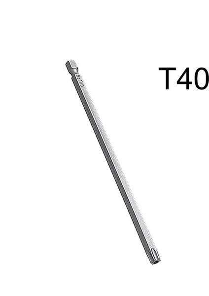 T40 Kurcalamaya Dayanıklı Güvenlik Bit Manyetik Bit Seti Torx Tornavida Düz Kafa 1/4 "hex Uçları 150MM Uzun T8 T10 T15 T20 T25 T27 T30 T40 (Yurt Dışından)