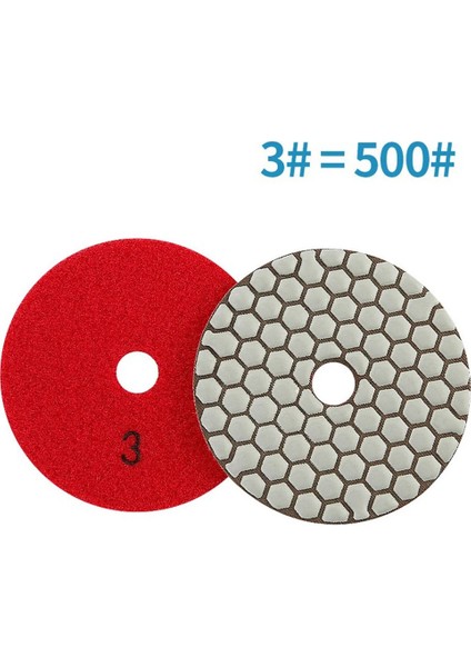 500GRIT 1 Adet 4 Inç Elmas Reçine Kuru Parlatma Pedi 0/1/2/3/5 Grit Taşlama Güç Aracı Parlatma Taşlama Cesur Aracı (Yurt Dışından)