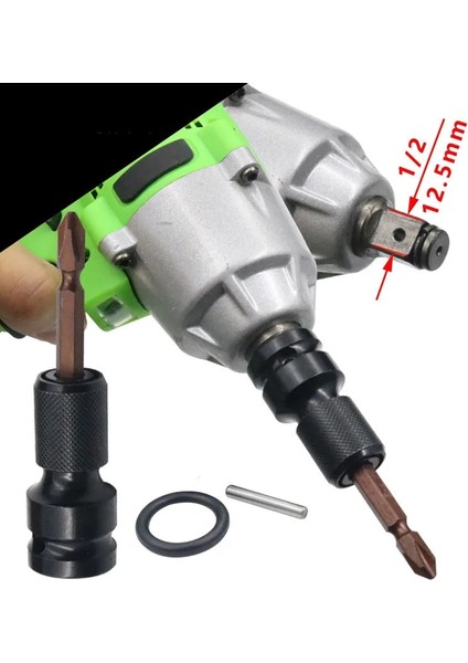 Bzk Darbe Anahtarı Soket Adaptörü Ingiliz Anahtarı Takımı Hex Cırcır Soket Adaptörü Sürücü 1/2 "kare 1/4" Dönüştürücü Darbe Aleti Kiti (Yurt Dışından)