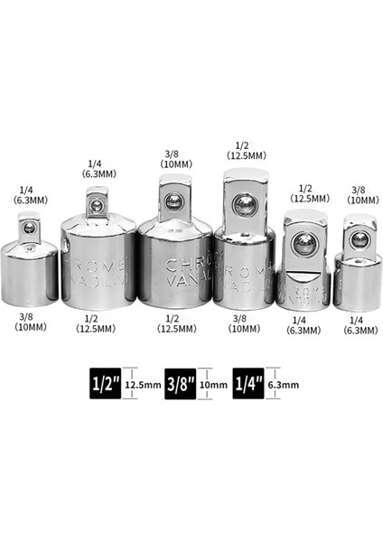 1 Adet 1 4 Ila 3 8 1/4 "3/8" 1/2 "sürücü Soket Redüktör Dönüştürücü Redüktör Hava Etkisi Zanaatkar Lokma Anahtar Adaptörü El Alet Takımı Tamir Araçları (Yurt Dışından)