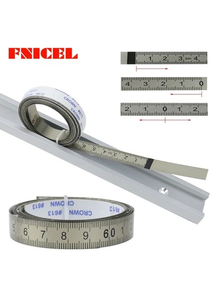 1m-Orta 1-3m Gönye Parça Mezura Kendinden Yapışkanlı Metrik Paslanmaz Çelik Ölçekli Cetvel T-Track Yönlendirici Masa Testere Ağaç Işleme Aleti (Yurt Dışından) fiyatları