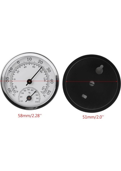 Yeni 50X50MM 1 Adet Duvara Monte Sıcaklık Nem Ölçer Termometre Higrometre Sauna Odası Ev Dropship (Yurt Dışından) indirimleri