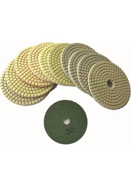 300 4 Inç 50-3000MM # Elmas Parlatma Pedi Islak Aşındırıcı Aracı 3/4 Inç Islak/kuru Granit Taş Beton Mermer Parlatma Kullanımı Taşlama Diski Seti (Yurt Dışından)
