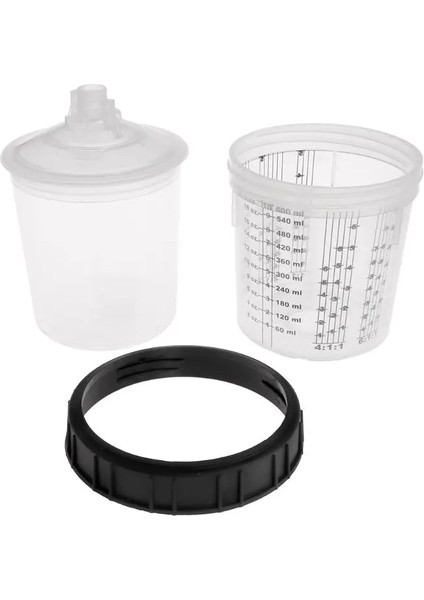 Beyaz 600ML/20 Ons Yeniden Kullanılabilir Boya Kapaklı Bardak Sıvı Ölçü Kabı Şeffaf Plastik Bardak Boyama Mxing Fincan Benzersiz Tasarım (Yurt Dışından) indirimleri
