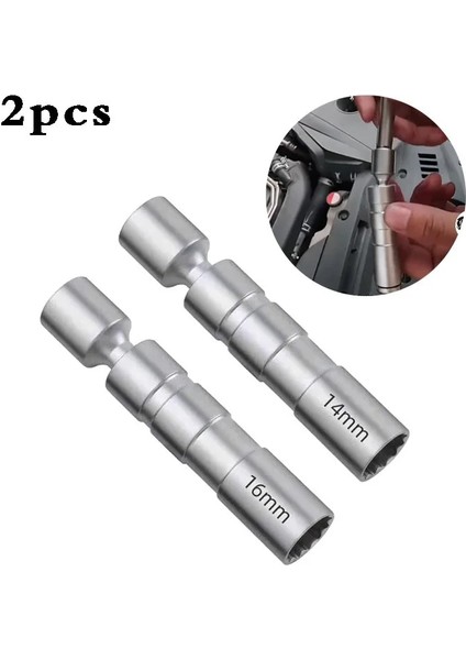 1 Adet Lokma Anahtar Manyetik 12 Açı Tamir Temizleme Aracı Ince Duvar 3/8 "sürücü Soketleri 14/16MM Buji (Yurt Dışından)
