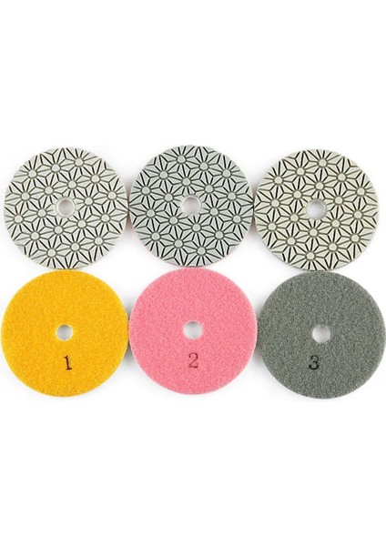 Grit 3 1 Adet 4 Inç 100MM Kuru/ıslak Elmas Parlatma Pedleri Esnek Zımpara Diski Granit Beton Mermer Taş Taşlama Parlatma Aracı (Yurt Dışından)
