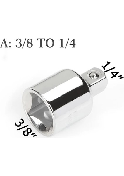 A-0.375 Ila 0.25 Cr-V Çelik Soket Cırcır Dönüştürücü Adaptör Redüktör 1/2 Ila 3/8 3/8 Ila 1/4 1/4 Ila 3/8 3/8 Ila 1/2 Araba Bisiklet Garaj Tamir Araçları (Yurt Dışından)