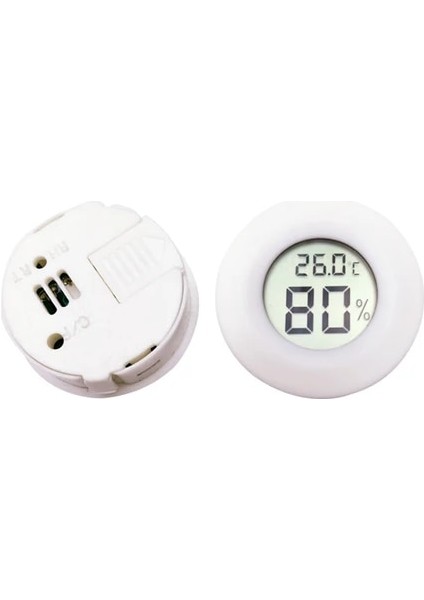 Beyaz Mini Dijital LCD Oto Araba Pet Termometre Nem Sıcaklık Ölçer Sensör Ölçer Termostat Higrometre Pirometre Termograf (Yurt Dışından)
