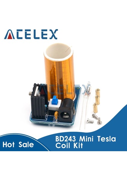 Kaynak Yok BD243 Mini Tesla Bobini Kiti Sihirli Sahne Dıy Parçaları Boş Işıklar Teknolojisi Diy Elektronik BD243C (Yurt Dışından)
