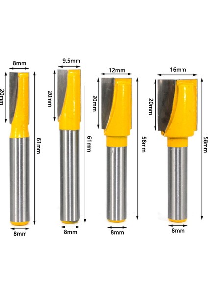 8X9.52X20MM Lavıe 1 Adet 8mm Shank Alt Ahşap Temizleme Ucu Düz Yönlendirici Bit Temiz Freze Kesici Ağaç Işleme Uçları Güç Makinesi MC02032 (Yurt Dışından) modelleri