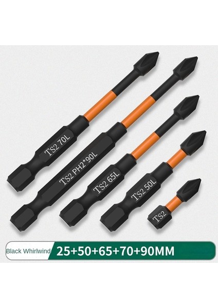 1 Adet 65MM Siyah Vida Elektrikli Tornavida Seti 25 50 65 70 90 150MM Darbe Güçlü Manyetik Toplu Kafa Çapraz Yüksek Sertlik El Matkap Uçları (Yurt Dışından) fırsatları