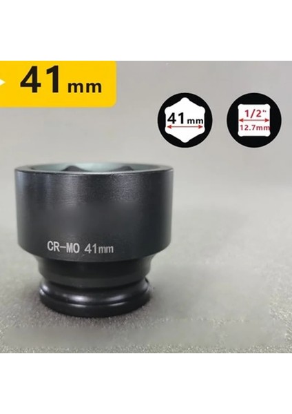 9mm 1/2 "sürücü Kısa Darbe Lokma Seti Adaptörü Hava Prizleri Kafa Cr-Mo 6 Noktalı Pnömatik Soket 17 19 41 46MM Oto Araba Tamir Araçları (Yurt Dışından) fiyatları