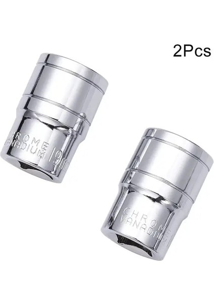 19MM X2 Adet Utoolmart Sıcak 1/2 "sürücü 8 ~ 26MM Kısa Kollu 6 Nokta Aks Somunu Altıgen Torx Darbe Soketi 38MM Uzun Cr-V Altıgen Kollu 1 Adet/2 Adet (Yurt Dışından)