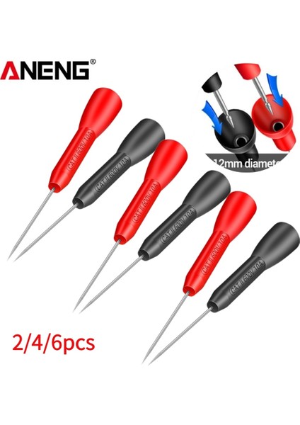 2 Adet 1A 30 V 2/4/6 Adet Yalıtım Delici Iğne Pimi Tahribatsız Multimetre Test Probu 10A 600 V 2mm Test Ucu Multimetre Test Probları (Yurt Dışından) modelleri