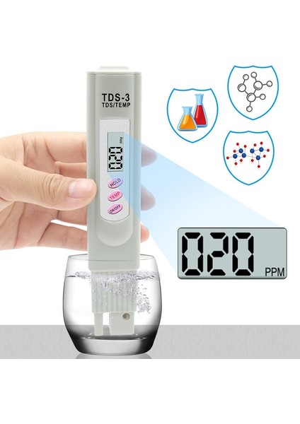 Test Kalemi Taşınabilir Dijital LCD Tds Metre Kalem Yüksek Hassasiyetli Asitlik Ölçer Tds Izleme Cihazı Su Kalitesi Test Ekipmanı (Yurt Dışından) fiyatları