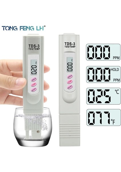 Test Kalemi Taşınabilir Dijital LCD Tds Metre Kalem Yüksek Hassasiyetli Asitlik Ölçer Tds Izleme Cihazı Su Kalitesi Test Ekipmanı (Yurt Dışından) modelleri