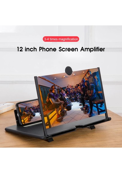 Beyaz 12 Inç 10/12 Inç Cep Telefonu Kavisli Ekran Amplifikatör Hd 3D Video Cep Telefonu Büyüteç Stand Braketi Telefon Katlanabilir Tutucu (Yurt Dışından) fırsatları