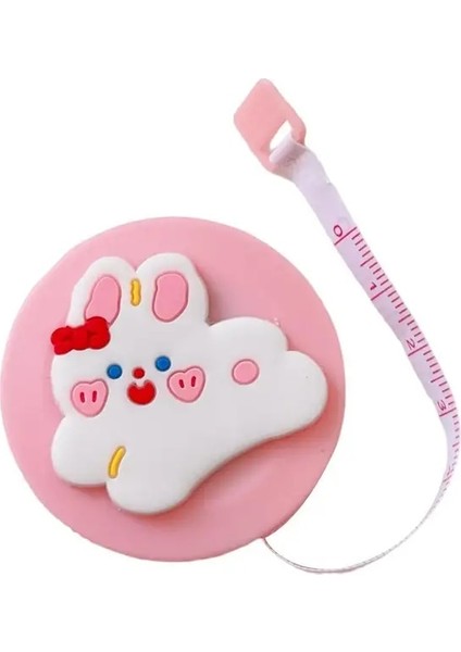 D 1.5 M/60 ''karikatür Mini Mezura Taşınabilir Geri Çekilebilir Cetvel Dikiş Esnek Ölçüm Cetveli Bel Büstü Ölçme (Yurt Dışından)