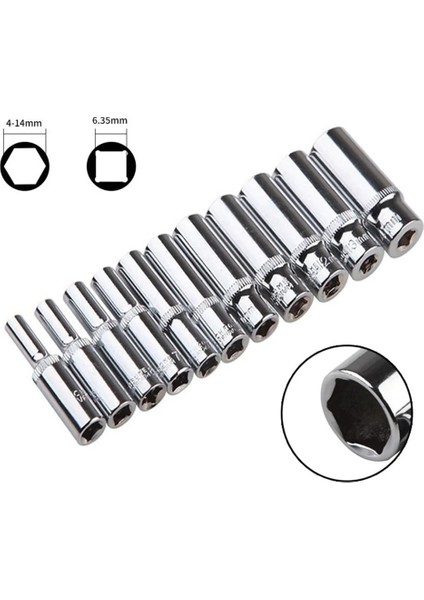 5mm 1 Adet 1/4 ''hex Soket Adaptörü 4-14MM Derin Cırcır Anahtarı Kafası 50MM Uzunluk Darbeli Sürücü El Aletleri Araba Tamir Aksesuarları (Yurt Dışından) indirimleri