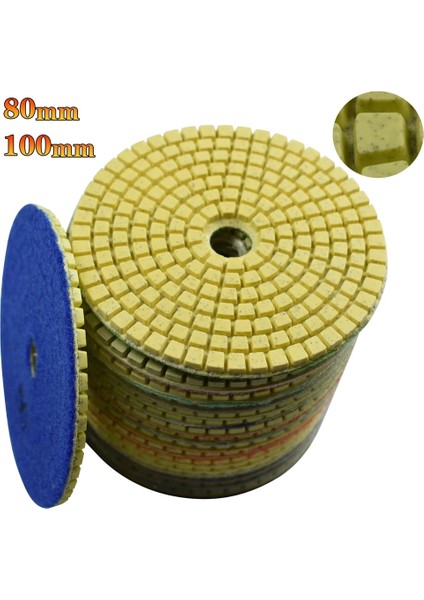 3000 3 Inç 80MM 100MM Elmas Parlatma Pedi 3 "4" Islak Buff Disk Aşındırıcı Mermer Granit Beton Taşlama Tezgah Taşı (Yurt Dışından)