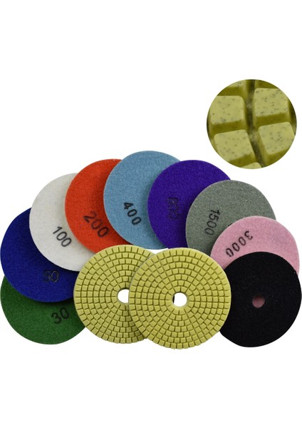 3000 3 Inç 80MM 100MM Elmas Parlatma Pedi 3 "4" Islak Buff Disk Aşındırıcı Mermer Granit Beton Taşlama Tezgah Taşı (Yurt Dışından) fiyatları