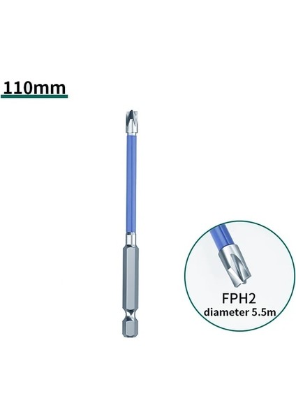 1 Adet Mavi 110MM 65MM 110MM Manyetik Özel Oluklu Çapraz Tornavida Bit Somun Sürücüleri Elektrikçi Fph2 Soket Anahtarı Güç El Aletleri (Yurt Dışından)