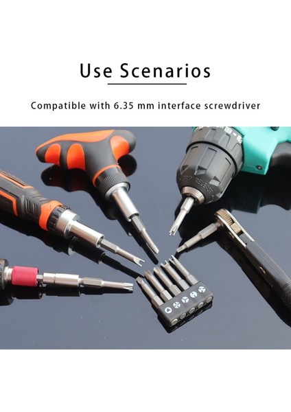 1 Adet Kolu 5 Adet Özel Şekilli Tornavida Seti 50MM U Şeklinde Y Tipi Üçgen Iç Çapraz Üç Noktalı Tornavida Bit Aracı (Yurt Dışından)