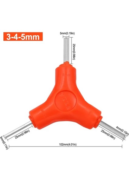B 3 In 1 Trigeminal Altıgen Anahtar Seti 2.5/3/4/5/6/8mm Altıgen Anahtar Karbon Çelik El Aletleri Bisiklet Bakım Araçları (Yurt Dışından)