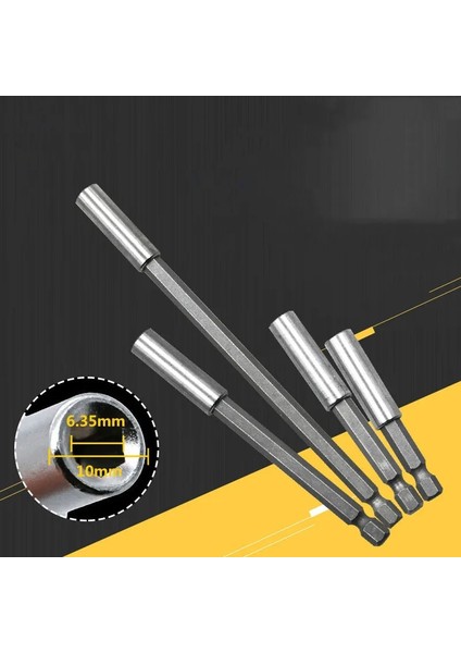 3 Adet 75 100 150MM 1/4 Elektrikli Toplu Kafa Güçlü Manyetik Biyel Tabanca Matkap Uzatma Çubuğu Uzatma Çubuğu 6.35MM Kol Hızlı Adaptör (Yurt Dışından)