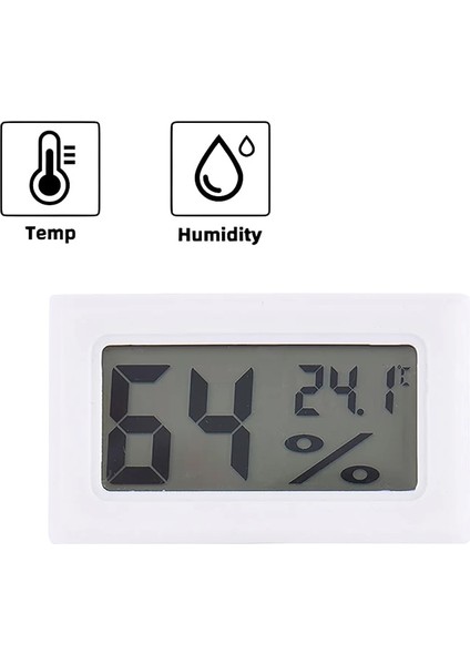 01 Mini LCD Elektronik Dijital Sıcaklık Higrometreiç Mekan Sıcaklık Nem Misyon Planlayıcısı Iç Ortam Sıcaklığı Sensörü (Yurt Dışından)