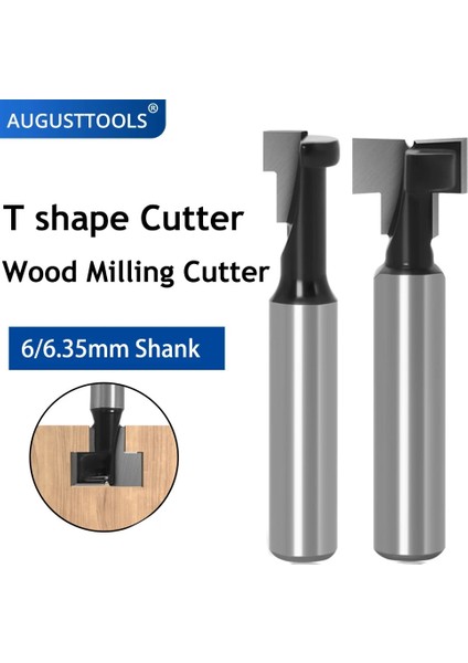 6X9.52MM 1/4 Inç Shank 6/8mm T-Yuvası Kesici Ağaç Işleme Yönlendirici Bit Seti Anahtar Deliği Bit T Planya Freze Kesicisi Yönlendirici Çilek Ahşap (Yurt Dışından) fiyatları