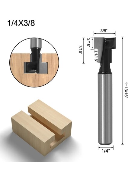 6X9.52MM 1/4 Inç Shank 6/8mm T-Yuvası Kesici Ağaç Işleme Yönlendirici Bit Seti Anahtar Deliği Bit T Planya Freze Kesicisi Yönlendirici Çilek Ahşap (Yurt Dışından) indirimleri