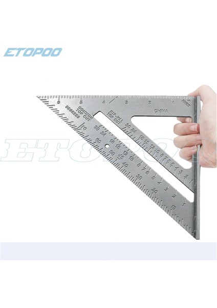 Plastik Malzeme 7 Inç Kare Çatı Kaplama Üçgen Açı Iletki Marangozun Ölçme Bileyiciler Düzeni Aracı (Yurt Dışından) fırsatları