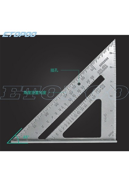 Plastik Malzeme 7 Inç Kare Çatı Kaplama Üçgen Açı Iletki Marangozun Ölçme Bileyiciler Düzeni Aracı (Yurt Dışından) indirimleri