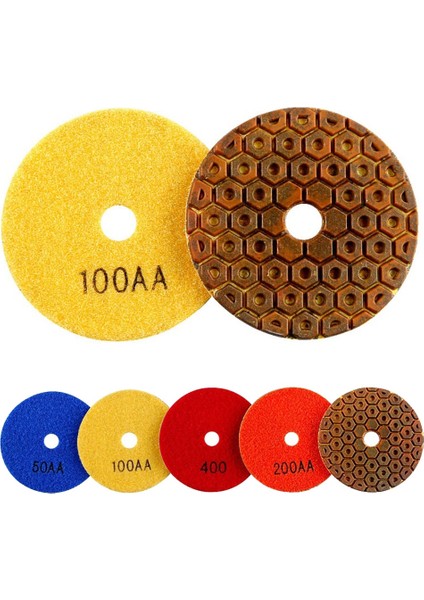 400 1 Adet 4 Inç 100MM Elmas Parlatma Pedi Granit Mermer Için Esnek Beton Taş Cila Diski Islak Parlatıcı Taşlama Tekerleği (Yurt Dışından)